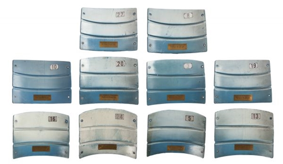 Lot of (10) Original Yankee Stadium Seat Backs: Each With a Different Number (Steiner)